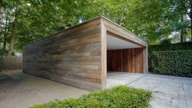 moderne carport in tropisch hardhout