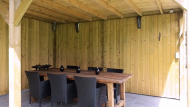 kwalitatieve afwerking binnenzijde prieeltje