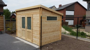 compacte tuinberging met dubbel opendraaiende deur